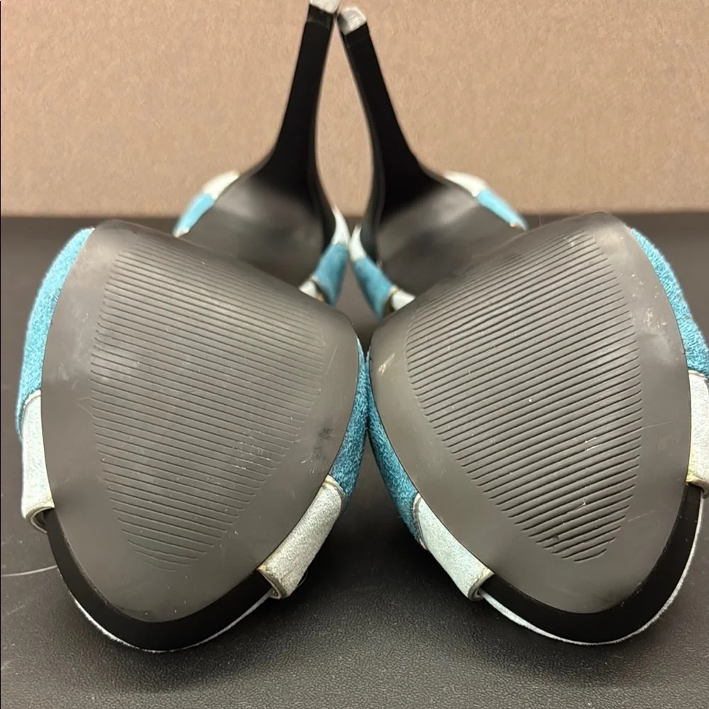 Frederick's of Hollywood Blue and Black Elegant Heels